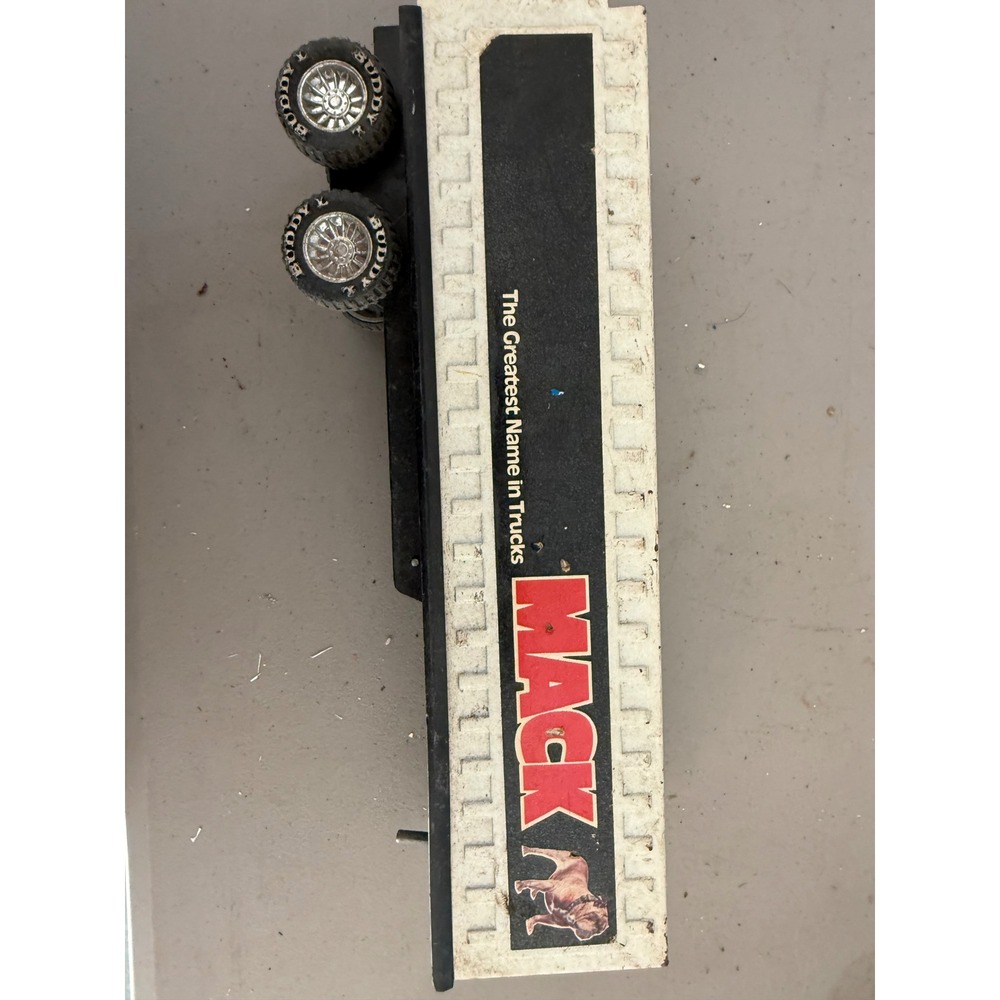 Vintage Buddy L Mack Semi Truck Trailer Made in Japan Pressed Steel White Black